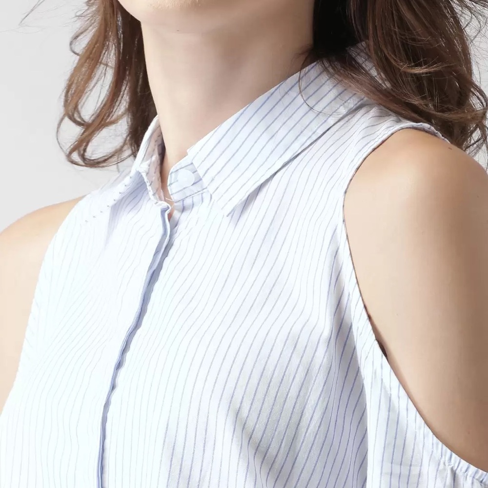 Open shoulder collared top - Picture 5 of 9